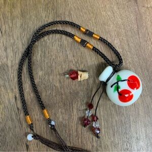 Cherry Pendant Necklace for Essentials Oils